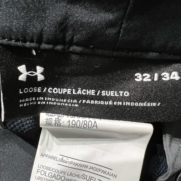 Mens Under Armour Loose black stretch coupe lache suelto  pants 32x34 - Picture 3 of 3